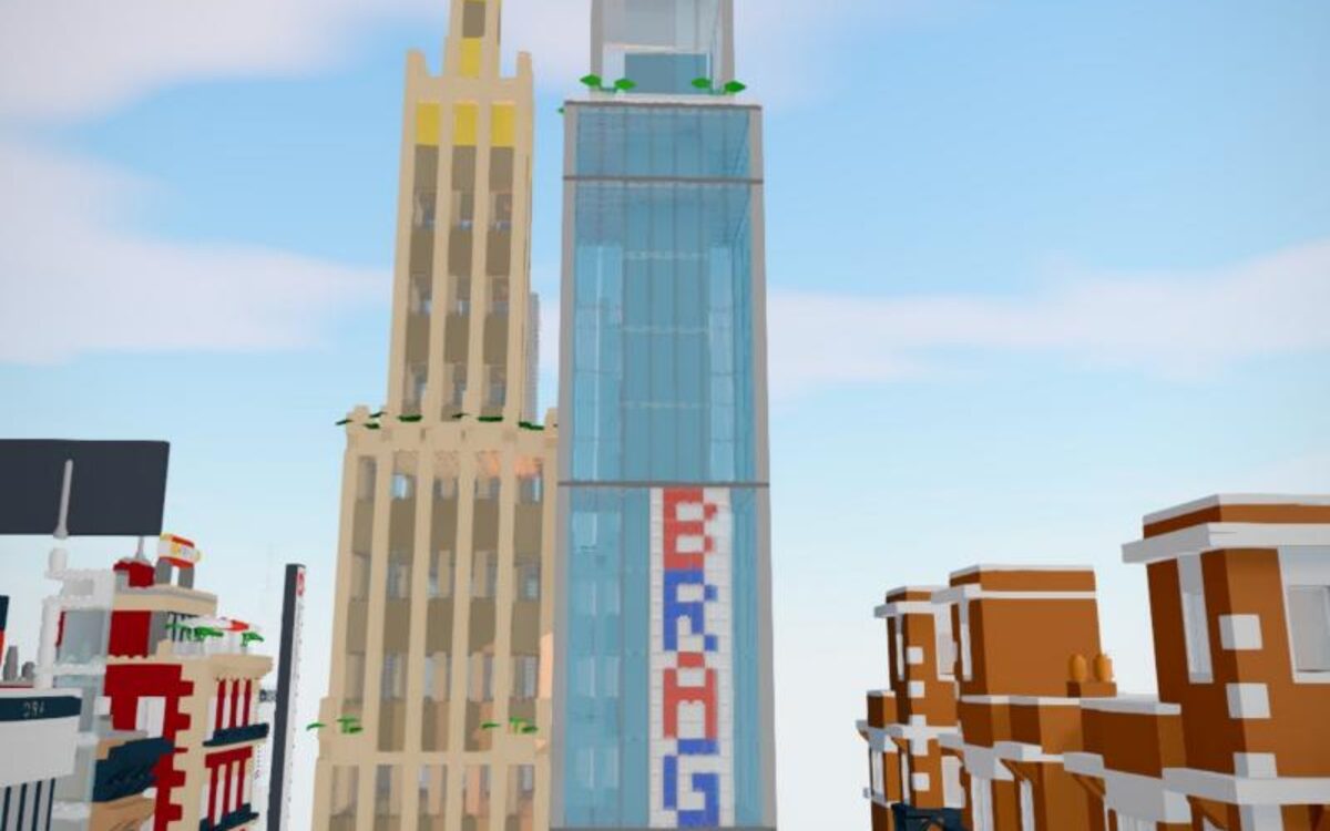 Brick skyscrapers in Brickbrag